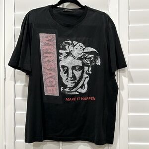 Versace Make It Happen Main Line Mens Tee Black